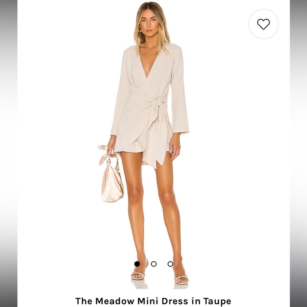 L’Academie The Meadow Mini Dress in Taupe